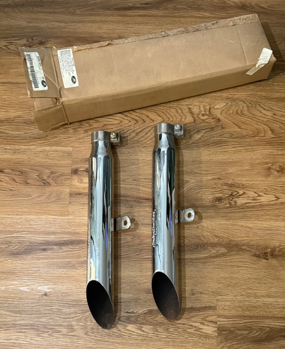 Vintage Harley Screamin' Eagle Baloney Cut Mufflers 80086-84A Pair